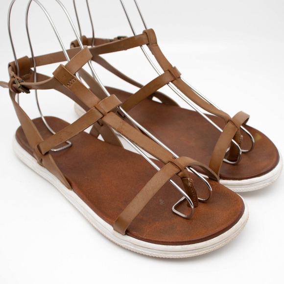 MIA Girl Brown Gladiator Strap Sandals SIZE 9 - Picture 1 of 5